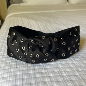 Prada silk knotted headband black